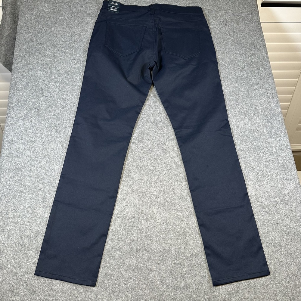 J Crew Pants Mens 32x32 Navy Blue Slim Flex Stretch Chino Dress Casual New Tags - Picture 10 of 12